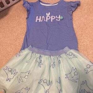 Cat & Jack Blue Happy Easter set